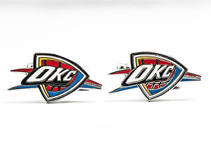【送料無料】メンズアクセサリ―　オクラホマオクラホマシティサンダーカフスボタンバスケットボールoklahoma city thunder cufflinks nba basketball