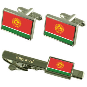 【送料無料】メンズアクセサリ―　フラグカフスリンクネクタイピンセットnanjing city china flag cufflinks engraved tie clip set