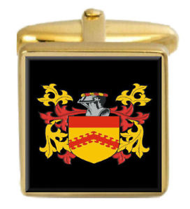 【貨物輸送無料】メンズ付属物― ガーヴィーアイルランドカフスリンクボックスセットgarvey ireland family crest coat of arms heraldry cufflinks box set engraved