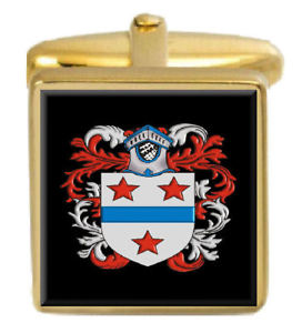 【貨物輸送無料】メンズ添え物― イングランドカフスボタンボックスセットファミリークレストコートpoore england family crest coat of arms heraldry cufflinks box set engraved