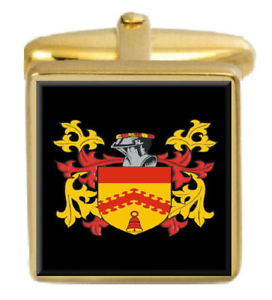 【貨物輸送無料】メンズ付属物― イングランドカフスボタンボックスセットファミリークレストコートrumgay england family crest coat of arms heraldry cufflinks box set engraved