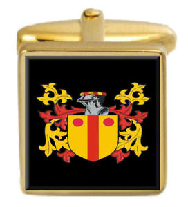 【貨物輸送無料】メンズ添え物― アイルランドカフスボタンボックスセットファミリークレストコートmaccloran ireland family crest coat of arms heraldry cufflinks box set engraved