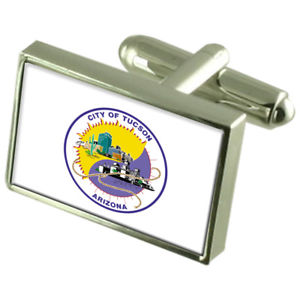 【送料無料】メンズアクセサリ―　ツーソンアメリカスターリングシルバーフラグカフスボタンボックスtucson city usa sterling silver flag cufflinks engraved box 28,587円