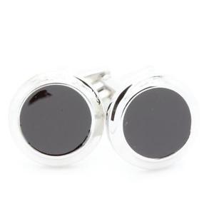 【貨物輸送無料】メンズ付属物― cufflinksブラックシマメノウ
