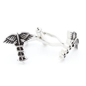 【貨物輸送無料】メンズ付属物― cufflinks地獄刃針cufflinks caduceus