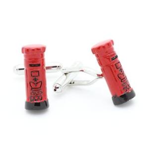 【貨物輸送無料】メンズ付属物― cufflinkscufflinks post box red