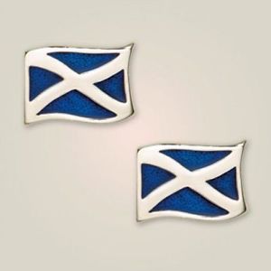 【送料無料】メンズアクセサリ― アートピューターフラグカフスボタンスコットランドart pewter saltire flag cufflinks  made in scotland