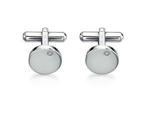 【貨物輸送無料】メンズ添え物― フレッドベネットステンレスクリアストーンカフリンクスfred bennett stainless steel with clear stone cufflinks