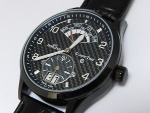 【送料無料】腕時計 ウォッチ クラシックスイスグランデケースtiempo clsico da fecha cuarzo retrgrado grande hecho en suiza, pvd caso nuevo