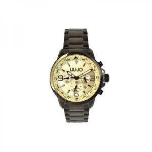 【送料無料】腕時計　ウォッチ　リュジョデュアルベージュorologio uomo liu jo luxury tlj918 dual time bracciale acciaio nero beige