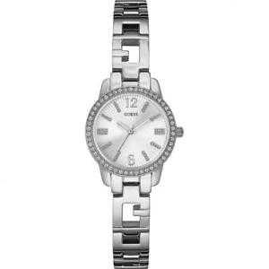 【送料無料】腕時計　ウォッチ　スワロフスキーシルバーorologio donna guess w0568l1 bracciale acciaio swarovski silver