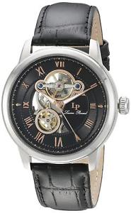 【送料無料】腕時計　ウォッチ　クロックブラックutiliza lucien piccard optima para hombres reloj automtico negro cuero 1252401ra 19,225円