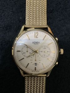 【送料無料】腕時計　ウォッチ　ゴールドヘンリーロンドンウォッチnuevo reloj para hombres oro henry london