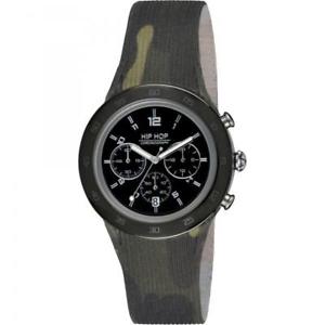 【送料無料】腕時計　ウォッチ　オロロジオヒップホップクロノシリコンカムフラージュorologio hip hop metal hwu0710 chrono silicone camouflage militare nero xl 42mm