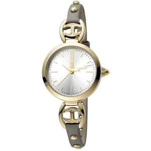 【送料無料】腕時計　ウォッチ　キャバリロゴベラペレゴールドスリムorologio donna just cavalli logo jc1l009l0035 vera pelle grigio gold slim