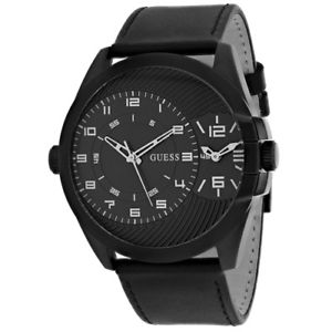 【送料無料】腕時計　ウォッチ　クラシックメンズクォーツクロノグラフブラックステンレスアラームguess hombres clsico crongrafo de cuarzo acero inoxidable negro reloj
