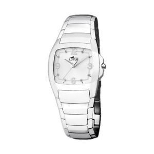 【送料無料】腕時計　ウォッチ　ステンレススチールロータスlotus shiny para mujer 156148 en acero inoxidable pulido y esfera blanca