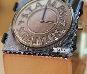 【送料無料】腕時計　ウォッチ　アラームフライボタンブロンズメタリックモンパルナスstamps reloj fly button belta metalizado bronce pvp 75 stamps｜hokushin
