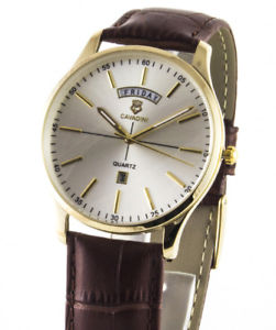 【送料無料】腕時計　ウォッチ　シリーズユーコンステンレスゴールドシルバーcavadini reloj de hombre serie yukon, da fecha , acero inox dorado, plata｜hokushin
