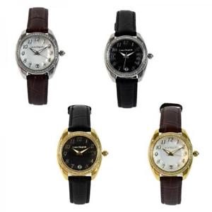 【送料無料】腕時計　ウォッチ　ローラクロックゴールドブラウンスチールブラックレザースワロフスキーreloj mujer laura biagiotti wind acero gold cuero negro brown swarovski