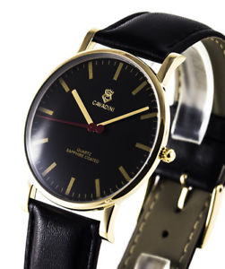 【送料無料】腕時計　ウォッチ　クラシックユーコンステンレススチールブラックレッドゴールドyukon clsico reloj de estacin tren,acero inox dorado negro rojo