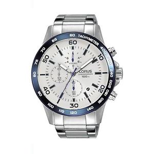 【送料無料】腕時計　ウォッチ　ステンレススチールブレスレットケースアナログreloj analgico lorus para hombres 44mm pulsera de acero inoxidable y estuche cuarzo esfera blanca rm