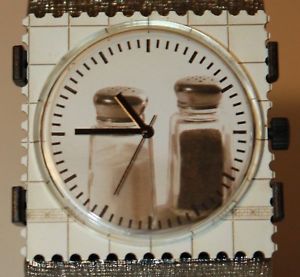 【送料無料】腕時計 ウォッチ アラームスタンプシルバーモンパルナスstamps reloj salt amp; pepper rareza stamps belta structure silver|hokushin