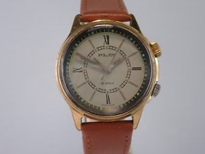 【送料無料】腕時計　ウォッチ　ビンテージロシアクロックルビーブレスレットe487 vintage ruso poljot despertador 18 rub cuerda manual pulsera de cuero