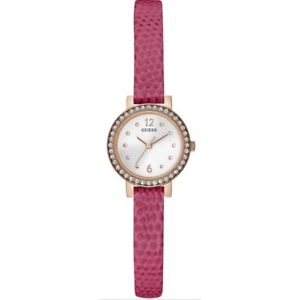 【送料無料】腕時計　ウォッチ　レディフクシアレザーnuevo anunciowatch guess lady sweetheart fuchsia leather w0735l5