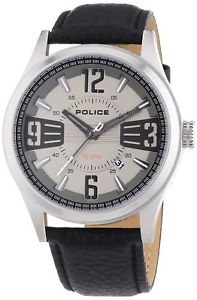 【送料無料】腕時計　ウォッチ　ストラップアラームpolica reloj para hombre con correa de cuero 13453js61 pvp 9999