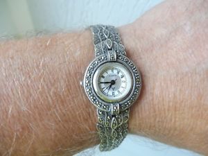 【送料無料】腕時計　ウォッチ　シルバールビーhermosa, vieja reloj pulsera __ 925 plata __ con rubi __｜hokushin