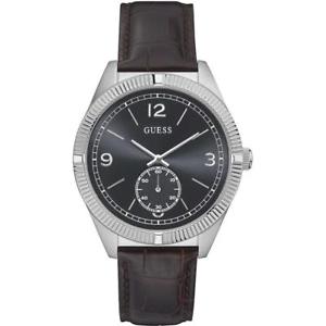 【送料無料】腕時計　ウォッチ　ネロorologio uomo guess w0873g1 vera pelle marrone scuro nero