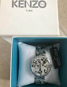 【送料無料】腕時計　ウォッチ　ノワールブランmontre kenzo cuir noir blanc acier neuve femme authentique