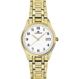 【送料無料】腕時計　ウォッチ　ドナゴールドビアンコクラシコorologio donna lorenz dorica 027178aa acciaio gold dorato bianco 50mt classico