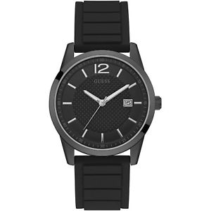 【送料無料】腕時計　ウォッチ　ペリーシリコンウォッチorologio guess perry w0991g3 watch silicone nero uomo 42 mm brunito datario