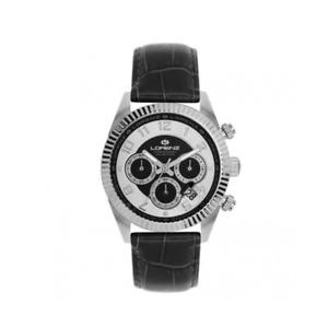 【送料無料】腕時計　ウォッチ　クロノレザーサブメートルreloj de hombre lorenz ginevra 030093bb chrono cuero negro sub 100mt