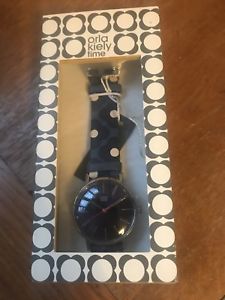 【送料無料】腕時計　ウォッチ　ボックスレザーストラップアラームorla kiely reloj nuevo en caja flores azules correa de cuero 22,386円