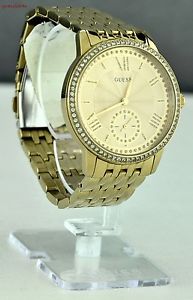 【送料無料】腕時計　ウォッチ　タグレディースステンレススチールゴールドチェーンnuevo con etiquetas seoras reloj guess oro inoxidable cadena nueva u0147l1