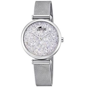 【送料無料】腕時計　ウォッチ　アラームロータスシルバースワロフスキークリスタルreloj lotus bliss mujer 185641 esfera plateada cristales swarovski