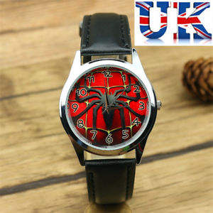 【貨物輸送無料】ウォッチ 御覧なさる スパイダーマンイギリスロゴnios nias reloj de logotipo para nios spiderman ** ** vendedor de reino unido 男女兼用腕時計-腕時計