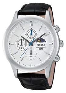 【送料無料】腕時計　ウォッチ　ベルトクロノグラフサンムーンクロックpulsar para hombre crongrafo pv9005 sun moon funcin reloj con correa de cueronueva en caja