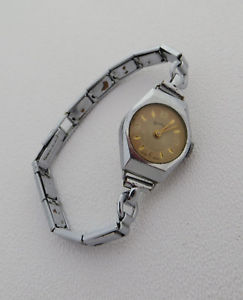 【送料無料】腕時計 ウォッチ ビンテージサービスシルバーvintage seminuevo reloj de servicios hecho en suizacorrea de tono plata chapado roto|hokushin