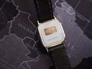【貨物輸送無料】ウォッチ 御覧なさる ビンテージレトロnuevo anuncioseoras reloj de lcd vintage funcionando se vende como est retrohong kong 男女兼用腕時計-腕時計
