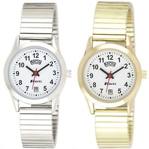 【貨物輸送無料】ウォッチ 御覧なさる レディースデーブレスレットラヴェルゴールドシルバーrelojes de seoras 地方検事 fecha con pulsera de expansin, por ravel, oro o plata 腕時計-男女兼用腕時計