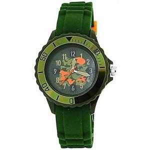 【貨物輸送無料】ウォッチ 御覧なさる カーキグリーンカムフラージュゴムシリコーンベルトアラームtikkers boys khaki verde camuflaje diseo de goma  correa de silicona reloj tk0030 腕時計-男女兼用腕時計