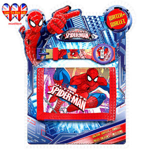 【貨物輸送無料】ウォッチ 御覧なさる スパイダーマンデジタルポートフォリオライセンスultimate spiderman, digital reloj y cartera, licencia oficial, conjunto de regalo 腕時計-男女兼用腕時計
