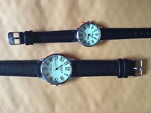 【貨物輸送無料】ウォッチ 御覧なさる アナログクォーツレザーストラップreloj analgico robusto fuerte esfera luminosa impermeable cuarzo correa de cuero 腕時計-男女兼用腕時計