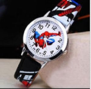 【送料無料】腕時計 ウォッチ スパイダーマンレザーストラップブラックウォッチピンspiderman cuero reloj de pulsera nip negro|hokushin