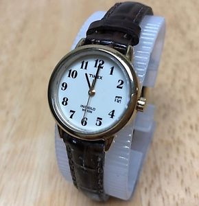 【送料無料】腕時計　ウォッチ　アナログクオーツtimex indiglo mujer 30m color dorado cuero analogico reloj de cuarzo horas ~｜hokushin