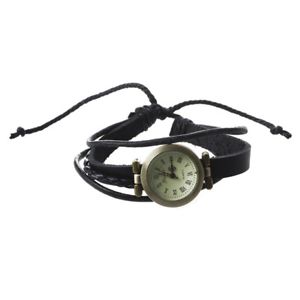 【送料無料】腕時計 ウォッチ ×レザークオーツレトロファッション5xreloj pulsera correa cuero pu cuarzo color negro retro mujer moda regalow7f5|hokushin